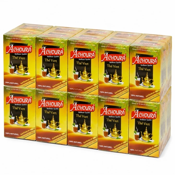 Achoura 41022 Wholesale Chinese Green Tea Base Low Price West Africa Supplier